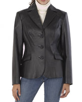 Women Genuine Leather Blazer Coat WB 07